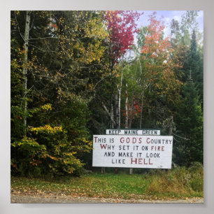 Póster mantener el color verde