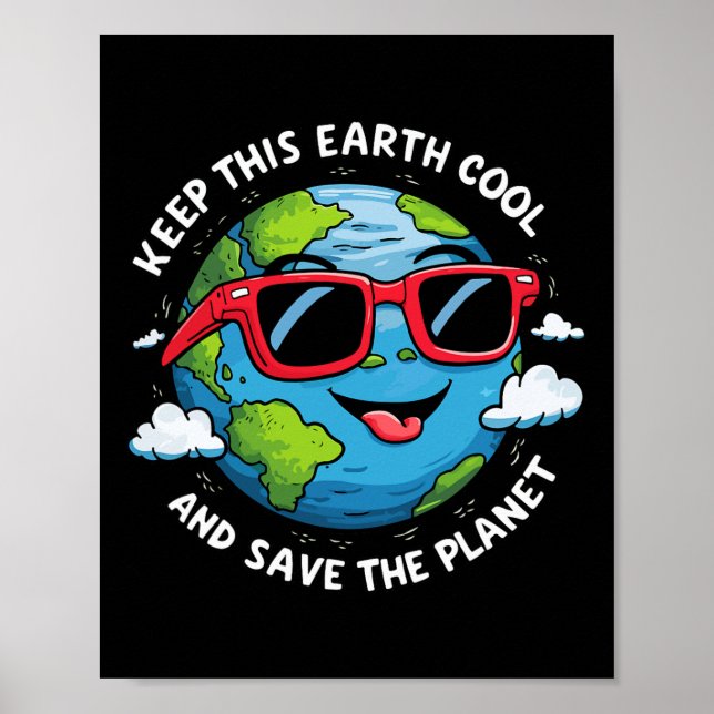 Póster Mantener el Día de la Tierra en Guay (Frente)