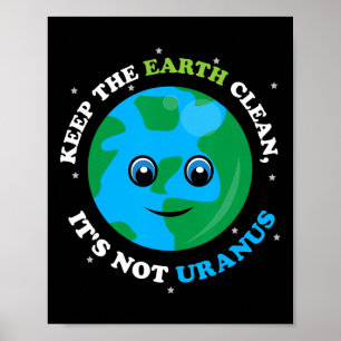Póster Mantener el Día de la Tierra Limpia