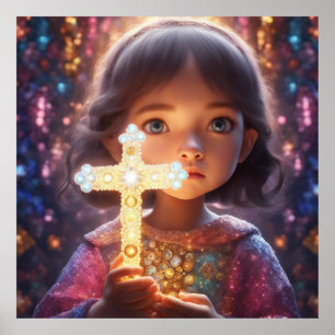 Póster Mantener el diseño Chica/cruzado o diseñar su prop