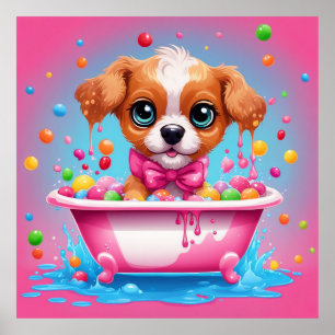 Póster Mantener el diseño de Puppy o diseñar su propio Po