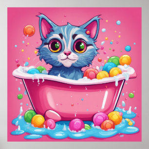 Póster Mantener el diseño o diseño de Cat en su propio Po