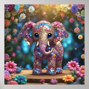Póster Mantener el diseño o diseño del elefante