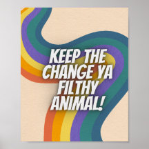 Mantener el Poster Retro Animal de Change Ya Filth