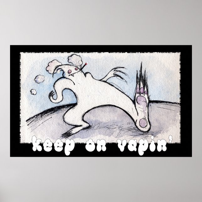 Póster mantener el vapor (Frente)