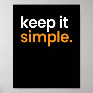 Póster Mantener Es Simple Minimalismo