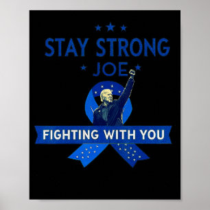 Póster Mantener fuerte Biden Patriotic Support Ribbon Pro