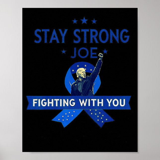 Póster Mantener fuerte Biden Patriotic Support Ribbon Pro (Frente)