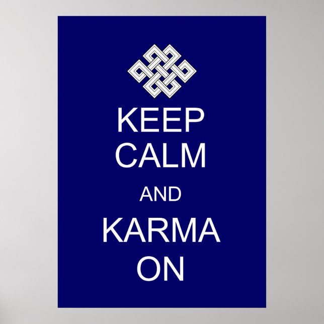 Póster Mantener la calma Poster de Karma (Frente)