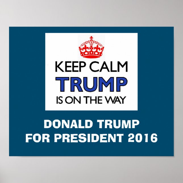 Póster Mantener la calma TRUMP (Frente)
