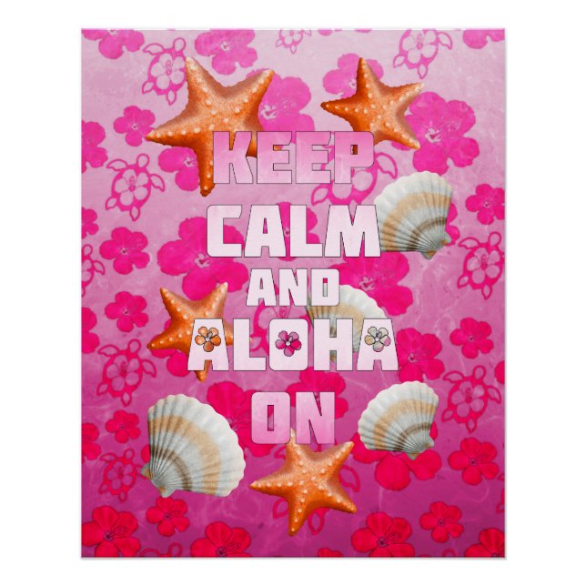 Póster Mantener La Calma Y Aloha (Anverso)