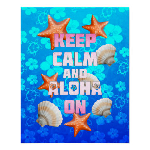 Póster Mantener La Calma Y Aloha