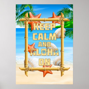 Póster Mantener La Calma Y Aloha