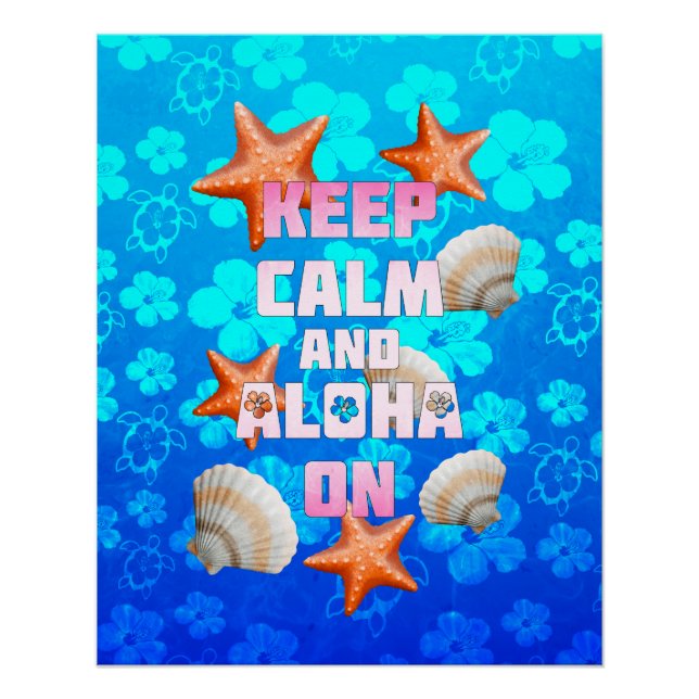 Póster Mantener La Calma Y Aloha (Anverso)