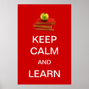 Póster Mantener la calma y aprender