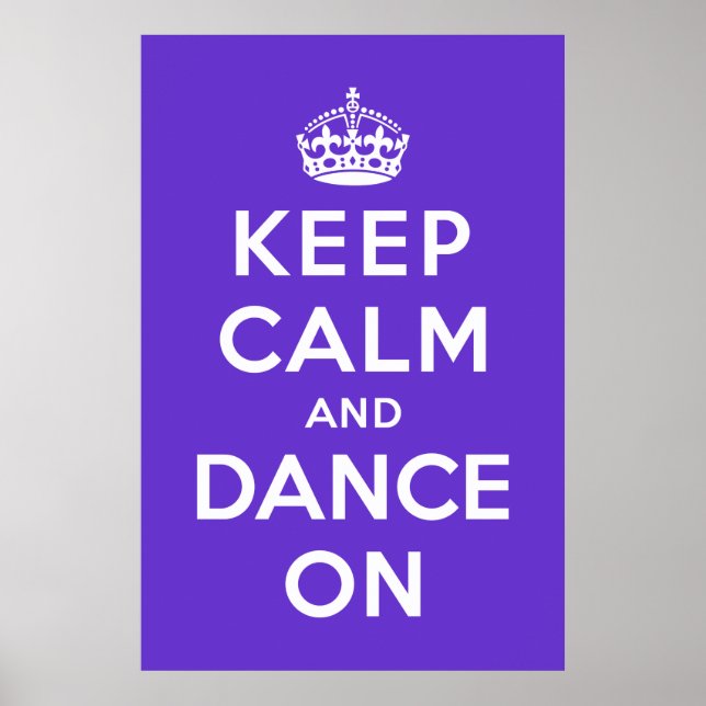 Póster Mantener la calma y bailar (Frente)