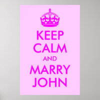 Mantener la calma y casarse con John Print