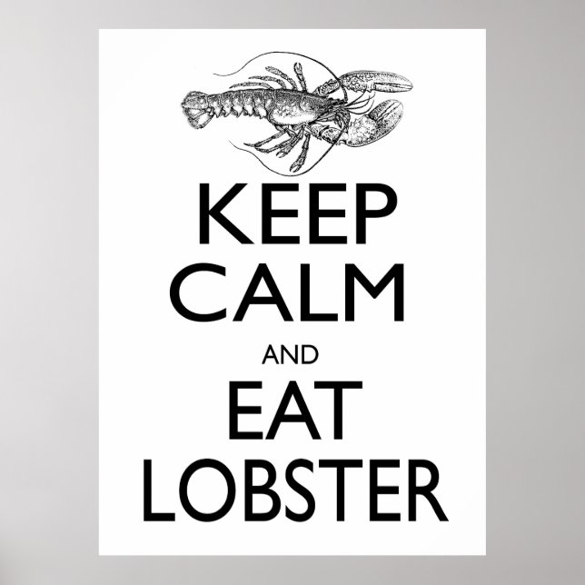 Póster Mantener la calma y comer bogavante (Frente)