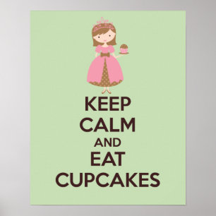 Póster Mantener la calma y comer pasteles Poster Imprimir