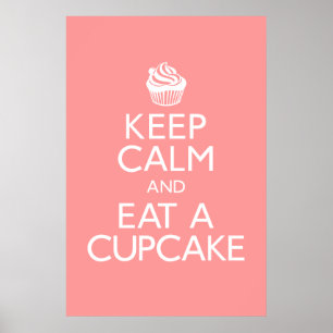 Póster Mantener la calma y comer Poster de pasteles