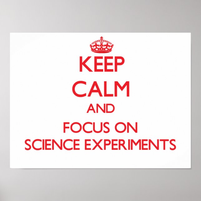 Póster Mantener la calma y concentrarse en los experiment (Frente)