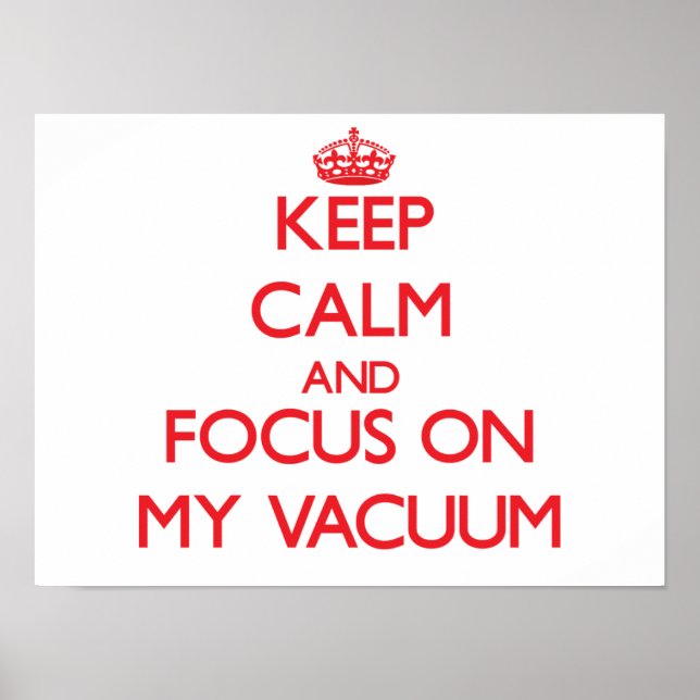 Póster Mantener la calma y concentrarse en mi vacío (Frente)