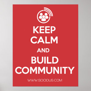 Póster Mantener la calma y construir un Poster comunitari