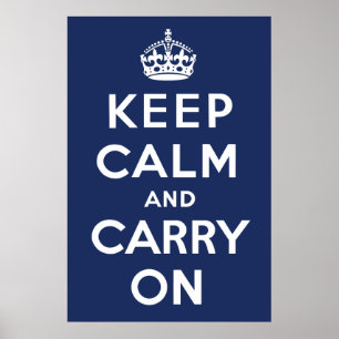 Póster Mantener la calma y continuar (Armada)