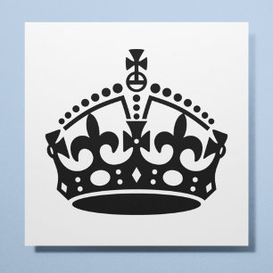 Póster Mantener la calma y continuar con la corona