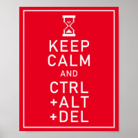 Mantener la calma y CTRL + ALT + DEL Gracioso rega