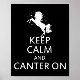 Póster Mantener La Calma Y El Cantar En La Caballo De Cab