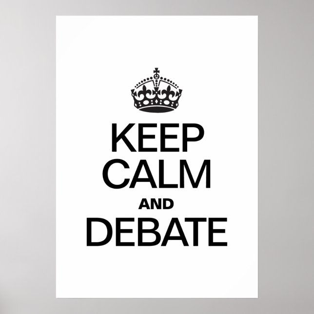 PÓSTER MANTENER LA CALMA Y EL DEBATE (Frente)