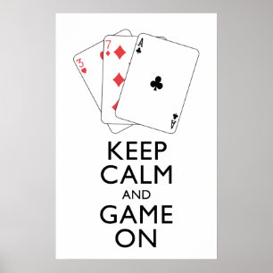 Póster MANTENER LA CALMA Y EL JUEGO EN MARCHA - Juegos co