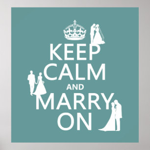 Póster Mantener la calma y el matrimonio encendidos (cual
