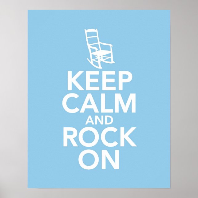 Póster Mantener la calma y el rock en marcha (Frente)