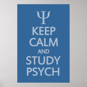 Póster Mantener la calma y estudiar poster del personaliz