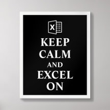 Mantener la calma y Excel en el Poster de contabil