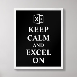 Póster Mantener la calma y Excel en el Poster de contabil