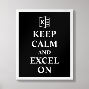 Póster Mantener la calma y Excel en el Poster de contabil