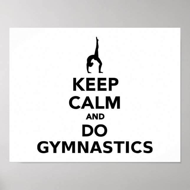 Póster Mantener la calma y hacer gimnasia (Frente)