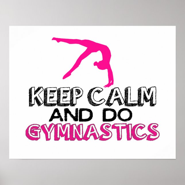 Póster Mantener la calma y hacer gimnasia (Frente)