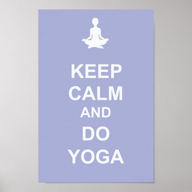 Póster Mantener la calma y hacer Poster de yoga (Frente)
