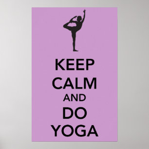 Póster Mantener la calma y hacer Poster de yoga