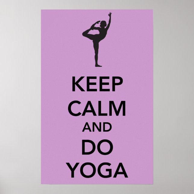 Póster Mantener la calma y hacer Poster de yoga (Frente)