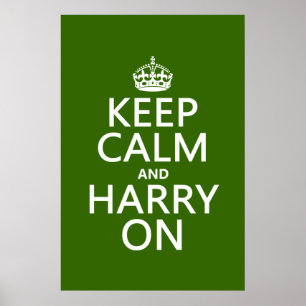 Póster Mantener la calma y Harry activado (cualquier colo