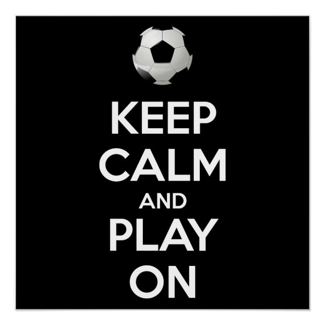 Póster Mantener la calma y jugar (Anverso)