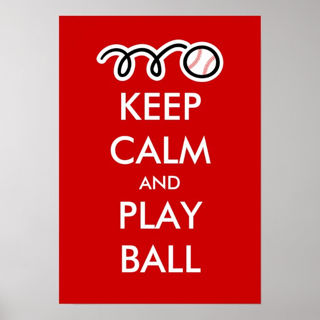 Póster Mantener la calma y jugar a la pelota | Poster de  (Frente)