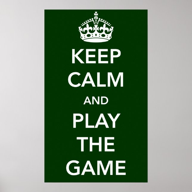 Póster Mantener la calma y jugar al Poster del juego (Frente)