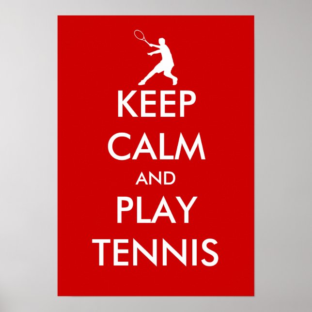 Póster Mantener la calma y jugar al tenis poster | Person (Frente)