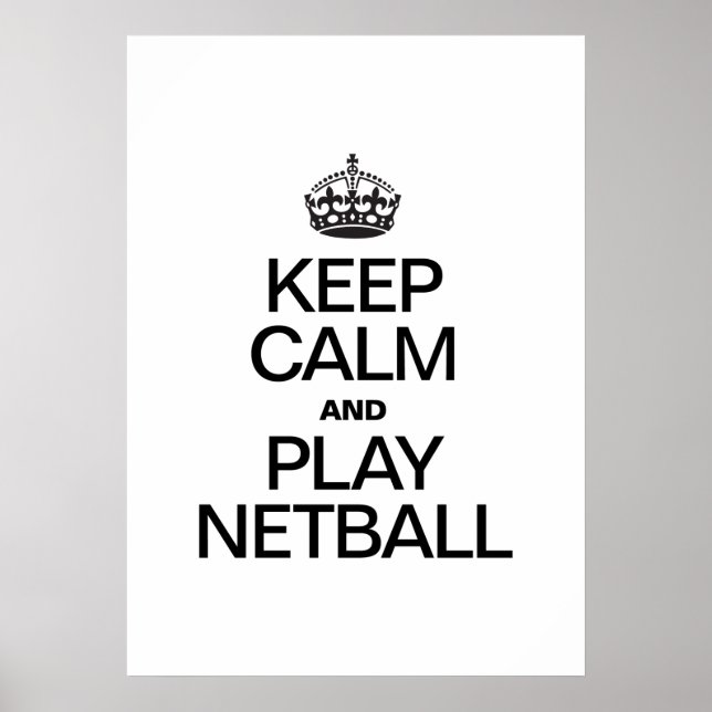 PÓSTER MANTENER LA CALMA Y JUGAR NETBALL (Frente)